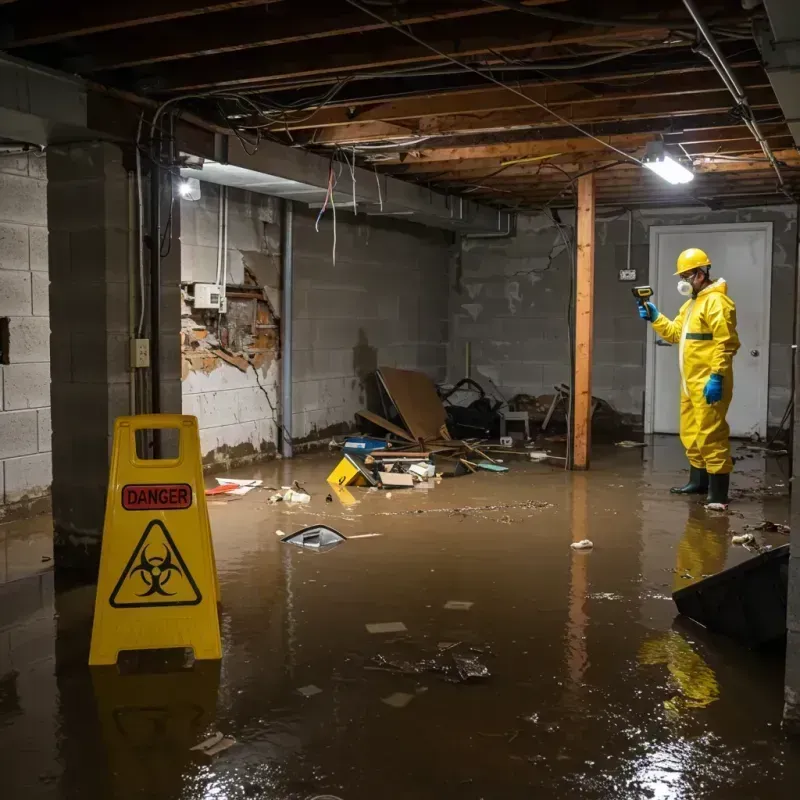 Flooded Basement Electrical Hazard in Youngstown, OH Property